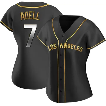 Jo Adell Women's Los Angeles Angels Replica Alternate Jersey - Black Golden