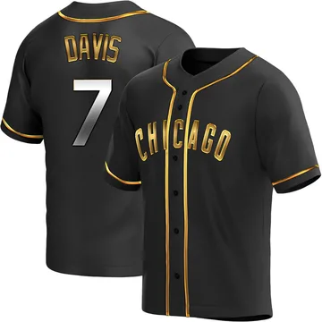 Jody Davis Men's Chicago Cubs Replica Alternate Jersey - Black Golden