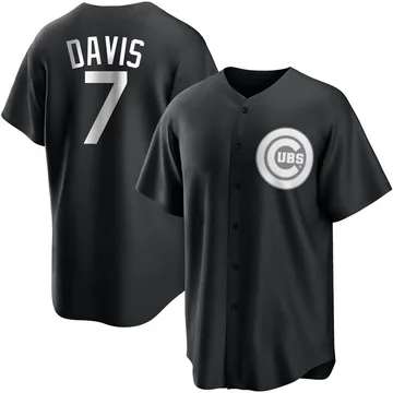 Jody Davis Men's Chicago Cubs Replica Jersey - Black/White