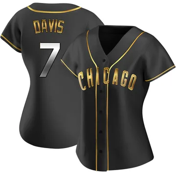 Jody Davis Women's Chicago Cubs Replica Alternate Jersey - Black Golden