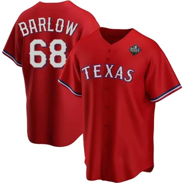 Joe Barlow Youth Texas Rangers Replica Alternate 2023 World Series Jersey - Red