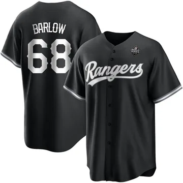 Joe Barlow Youth Texas Rangers Replica Black 2023 World Series Jersey - White