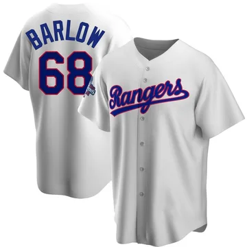 Joe Barlow Youth Texas Rangers Replica Home Cooperstown Collection 2023 World Series Champions Jersey - White