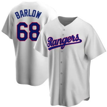 Joe Barlow Youth Texas Rangers Replica Home Cooperstown Collection Jersey - White