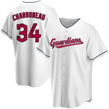 Joe Charboneau Men's Cleveland Guardians Replica Home Jersey - White