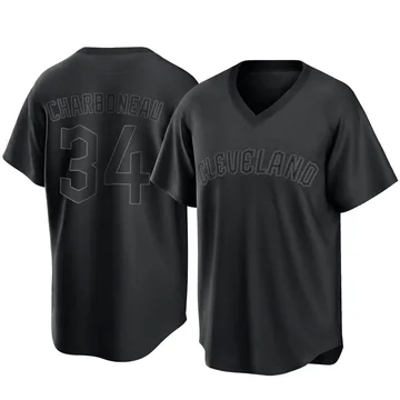 Joe Charboneau Men's Cleveland Guardians Replica Pitch Fashion Jersey - Black