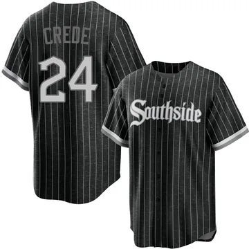 Joe Crede Men's Chicago White Sox Replica 2021 City Connect Jersey - Black