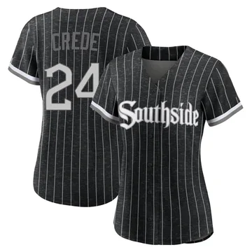 Joe Crede Women's Chicago White Sox Authentic 2021 City Connect Jersey - Black