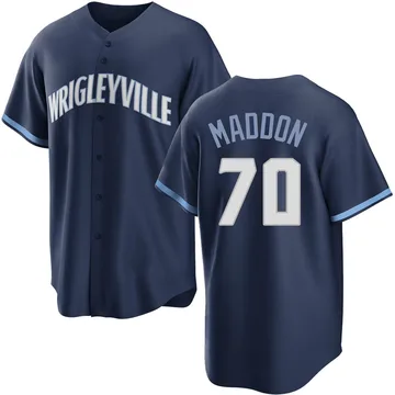 Joe Maddon Men's Chicago Cubs Replica 2021 City Connect Jersey - Navy