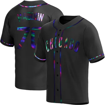 Joe Maddon Men's Chicago Cubs Replica Alternate Jersey - Black Holographic