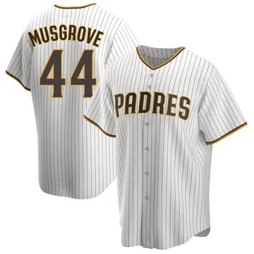 Joe Musgrove Men's San Diego Padres Replica Home Jersey - White/Brown