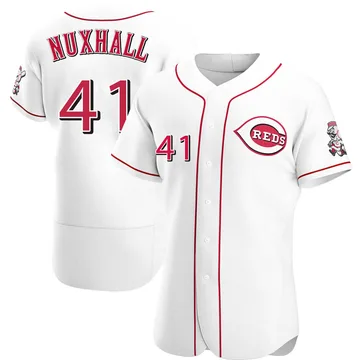 Joe Nuxhall Men's Cincinnati Reds Authentic Home Jersey - White