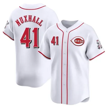 Joe Nuxhall Men's Cincinnati Reds Limited Home Jersey - White