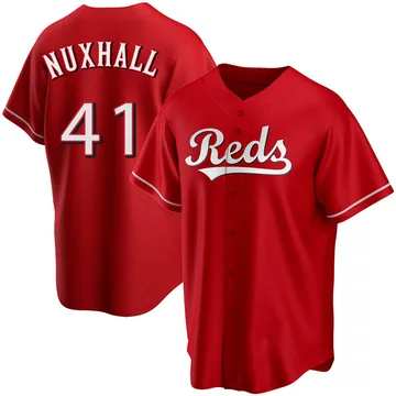 Joe Nuxhall Men's Cincinnati Reds Replica Alternate Jersey - Red