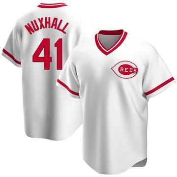 Joe Nuxhall Men's Cincinnati Reds Replica Home Cooperstown Collection Jersey - White