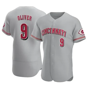 Joe Oliver Men's Cincinnati Reds Authentic Road Jersey - Gray