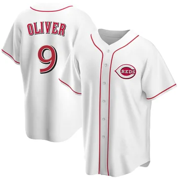 Joe Oliver Men's Cincinnati Reds Replica Home Jersey - White