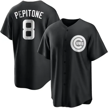 Joe Pepitone Men's Chicago Cubs Replica Jersey - Black/White