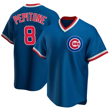 Joe Pepitone Men's Chicago Cubs Replica Road Cooperstown Collection Jersey - Royal