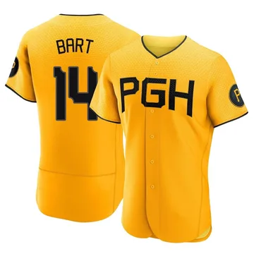 Joey Bart Men's Pittsburgh Pirates Authentic 2023 City Connect Jersey - Gold