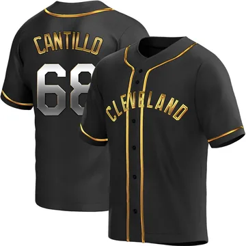 Joey Cantillo Men's Cleveland Guardians Replica Alternate Jersey - Black Golden