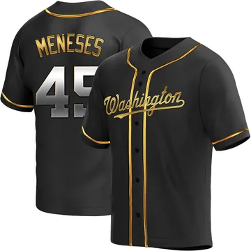 Joey Meneses Men's Washington Nationals Replica Alternate Jersey - Black Golden