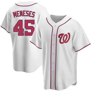 Joey Meneses Men's Washington Nationals Replica Home Jersey - White