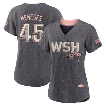 Joey Meneses Women's Washington Nationals Authentic 2022 City Connect Jersey - Gray