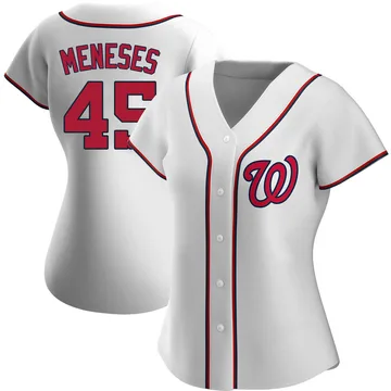 Joey Meneses Women's Washington Nationals Authentic Home Jersey - White