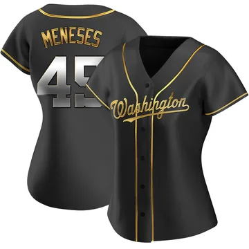 Joey Meneses Women's Washington Nationals Replica Alternate Jersey - Black Golden