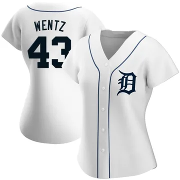 Joey Wentz Women's Detroit Tigers Authentic Home Jersey - White