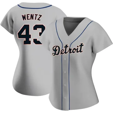 Joey Wentz Women's Detroit Tigers Authentic Road Jersey - Gray