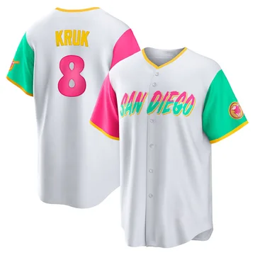 John Kruk Men's San Diego Padres Replica 2022 City Connect Jersey - White