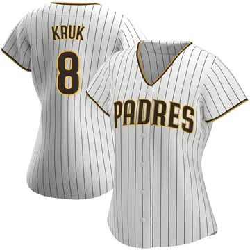 John Kruk Women's San Diego Padres Authentic Home Jersey - White/Brown