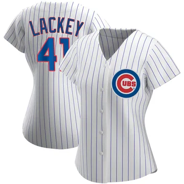 John Lackey Women's Chicago Cubs Authentic Home Jersey - White