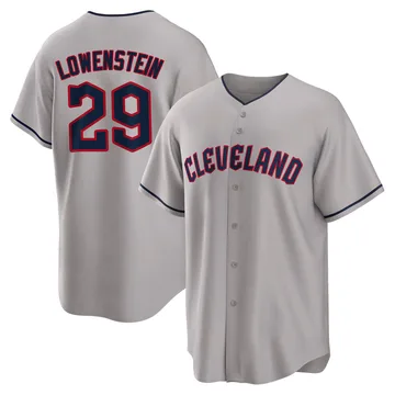 John Lowenstein Youth Cleveland Guardians Replica Road Jersey - Gray