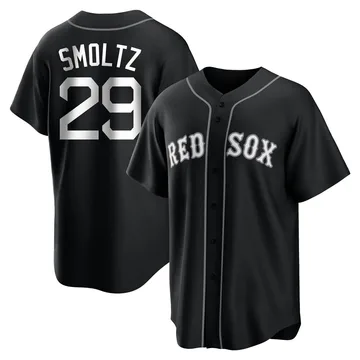 John Smoltz Men's Boston Red Sox Replica Jersey - Black/White