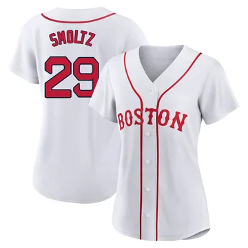 John Smoltz Women's Boston Red Sox Authentic 2021 Patriots' Day Jersey - White