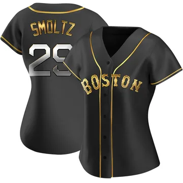 John Smoltz Women's Boston Red Sox Replica Alternate Jersey - Black Golden