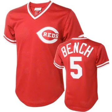 Johnny Bench Men's Cincinnati Reds Authentic Throwback Jersey - Red