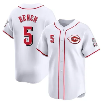 Johnny Bench Youth Cincinnati Reds Limited Home Jersey - White