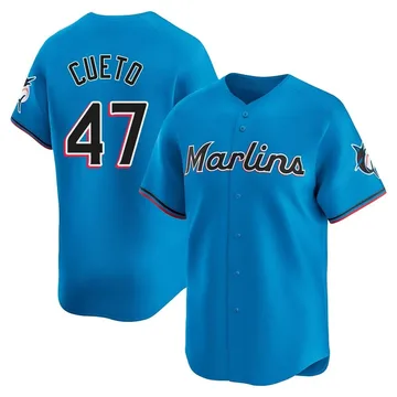 Johnny Cueto Men's Miami Marlins Limited Alternate Jersey - Blue