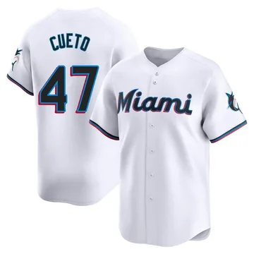 Johnny Cueto Men's Miami Marlins Limited Home Jersey - White