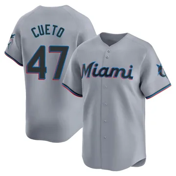 Johnny Cueto Men's Miami Marlins Limited Road Jersey - Gray