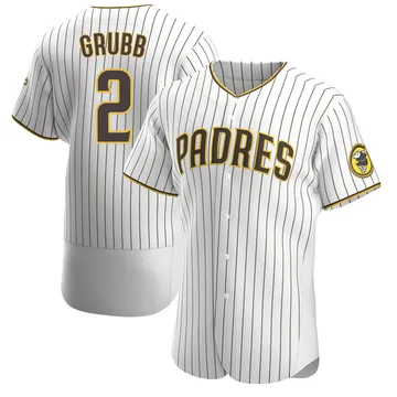 Johnny Grubb Men's San Diego Padres Authentic Home Jersey - White/Brown