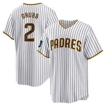 Johnny Grubb Men's San Diego Padres Replica 2024 World Tour Seoul Series Home Jersey - White