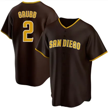 Johnny Grubb Men's San Diego Padres Replica Road Jersey - Brown