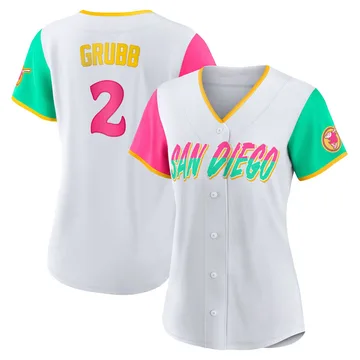 Johnny Grubb Women's San Diego Padres Authentic 2022 City Connect Jersey - White