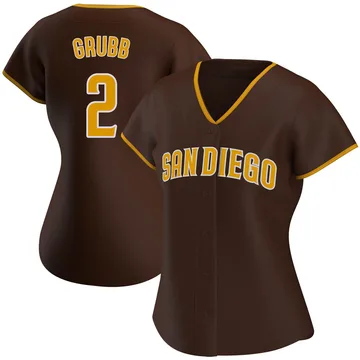 Johnny Grubb Women's San Diego Padres Replica Road Jersey - Brown