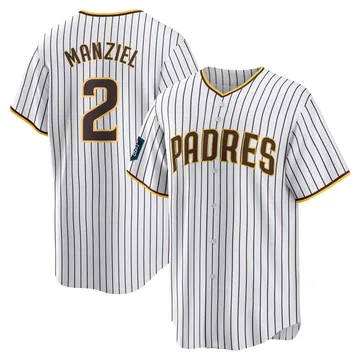 Johnny Manziel Men's San Diego Padres Replica 2024 World Tour Seoul Series Home Jersey - White